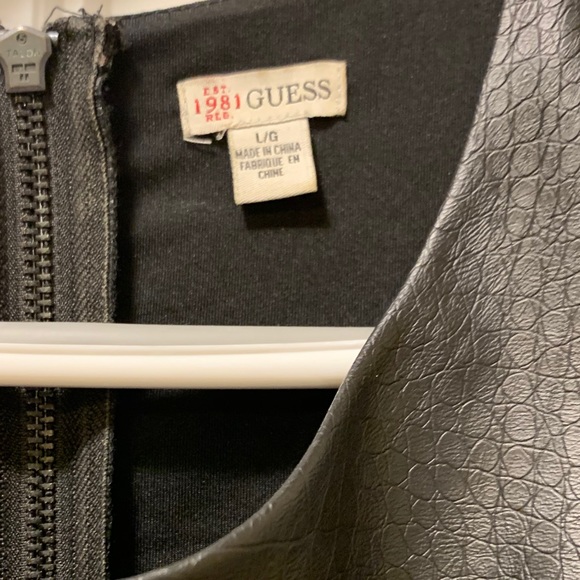 Guess Faux Leather with Flowy bottom Dresd - Picture 3 of 4